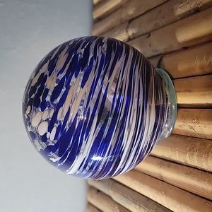 Painted Glass Sphere with seashells inside
